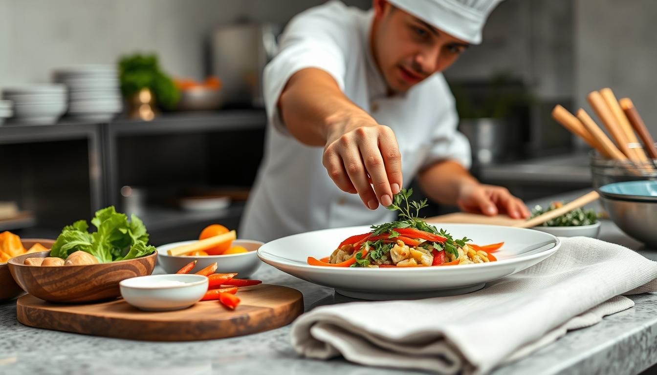 Fresh seasonal ingredients arranged for home cooking