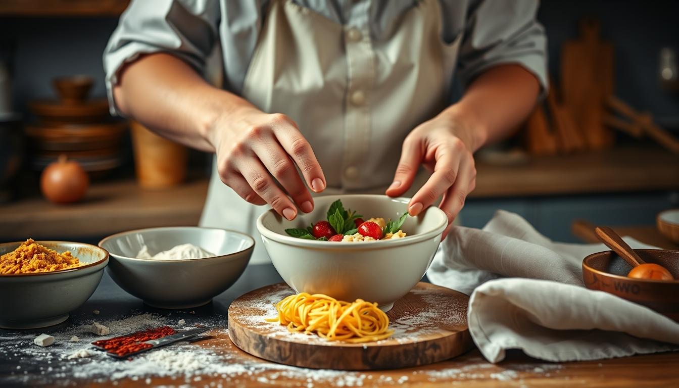 Fresh seasonal cooking dish